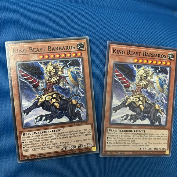 Yugioh Card King Beast Barbaros Earth Type Monster 1st Edition 2020 NWOTS Trading Cards